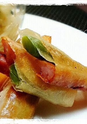 インゲンとウインナーのスティック春巻き♪-レシピのメイン写真