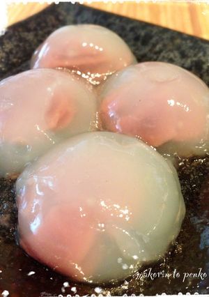 簡単！片栗粉でコロコロ水まんじゅう♫-レシピのメイン写真