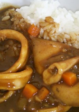 ワタ&スミ入りするめいかカレー-レシピのメイン写真