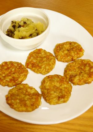 離乳食*完了期『納豆入りカレーお焼き』-レシピのメイン写真