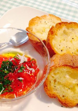 マリネトマトのブルスケッタ☆青じそ風味♪-レシピのメイン写真