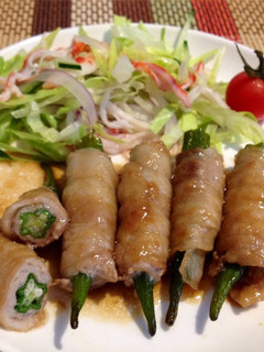 ポン酢で簡単!オクラの肉巻き〜甘酢タレ〜-レシピのメイン写真