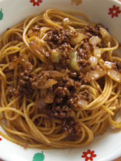 ミートソースパスタ-レシピのメイン写真