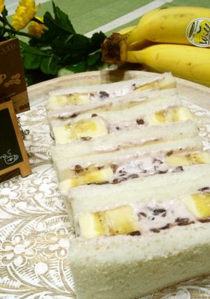 ふわっと軽い生クリ餡とバナナのサンド-レシピのメイン写真