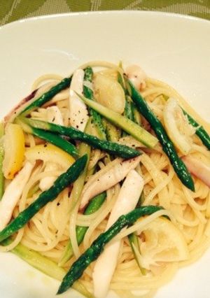 爽やか〜アスパラとイカの塩レモンパスタ〜-レシピのメイン写真