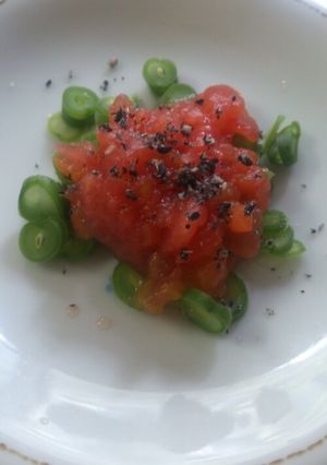 簡単離乳食！いんげんとトマトのごま和え-レシピのメイン写真