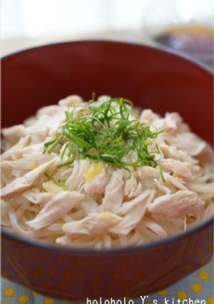 ふんわり鶏ささみの塩レモンうどん-レシピのメイン写真