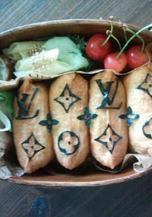キャラ弁 お稲荷 ルイヴィトンモノグラム-レシピのメイン写真