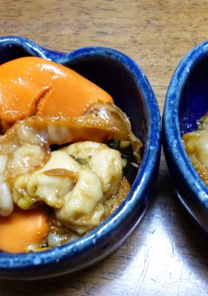 ほたての貝柱は刺身に　残りは煮付けに！-レシピのメイン写真