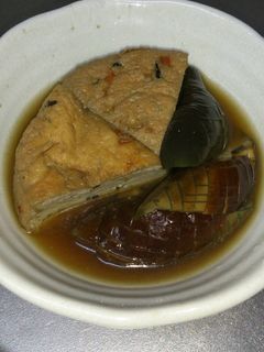 簡単☆ナスとがんものめんつゆ煮-レシピのメイン写真