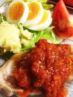 豚肉にトマトソース-レシピのメイン写真