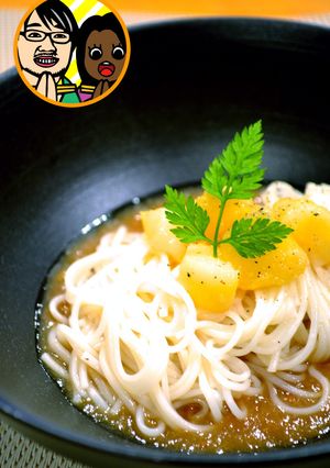 桃そうめん-レシピのメイン写真