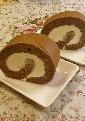 糖質制限!大豆粉ココアロールケーキ-レシピのメイン写真