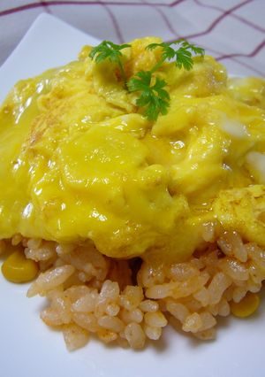 炊飯器deとろりん☆チーズオムライス-レシピのメイン写真