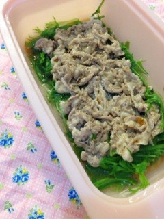 超簡単!ルクエで5分!水菜と豚肉蒸し-レシピのメイン写真