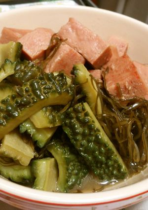 ゴーヤとスパムの昆布煮-レシピのメイン写真