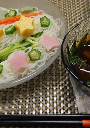 あさりだしの七夕そうめん-レシピのメイン写真