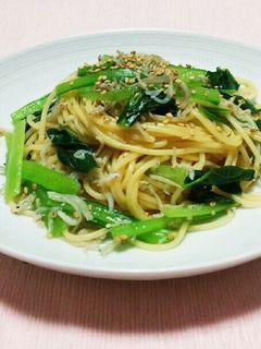 〖小松菜とちりめんじゃこのパスタ〗-レシピのメイン写真