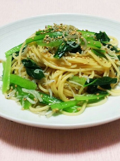 〖小松菜とちりめんじゃこのパスタ〗-レシピのメイン写真