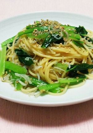 〖小松菜とちりめんじゃこのパスタ〗-レシピのメイン写真