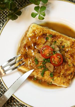 節約満足おかず＊豆腐のガーリックステーキ-レシピのメイン写真