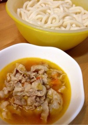 酸味の効いた☆肉汁つけうどんの汁-レシピのメイン写真