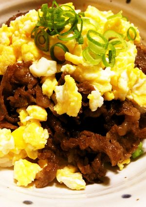 お昼ごはんに♪１０分で簡単牛肉の甘辛丼-レシピのメイン写真