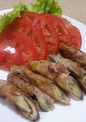 ナスの豚肉巻き-レシピのメイン写真