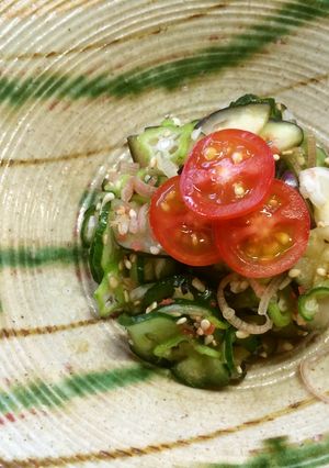 夏バテには負けないぞ！”夏野菜の梅和え”-レシピのメイン写真