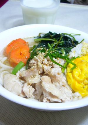 白だし鶏うどん-レシピのメイン写真