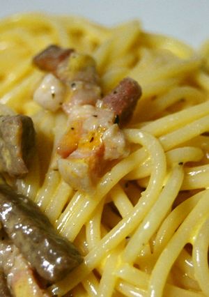 牛肉とパンチェッタの冷たいカルボナーラ-レシピのメイン写真