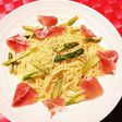 アスパラと生ハムのパスタ