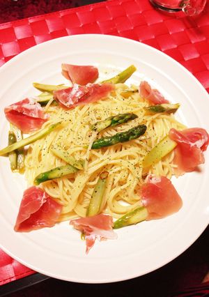 アスパラと生ハムのパスタ-レシピのメイン写真