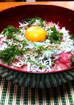 のっけるだけ！まぐろ＆釜揚げしらす丼-レシピのメイン写真