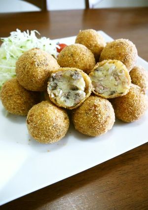 ベーコンとマッシュルームの香味コロッケ♪-レシピのメイン写真