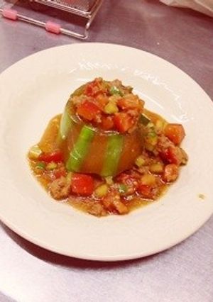 魚屋カニ缶疲労回復アスパラジュレサラダ-レシピのメイン写真