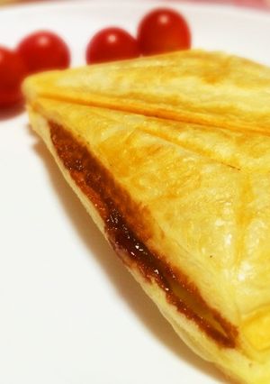 簡単♡クロワッサン風ホットサンド-レシピのメイン写真