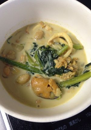 辛さお好み！大豆とシーフードカレースープ-レシピのメイン写真