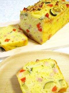 夏野菜と塩レモンのケークサレ-レシピのメイン写真