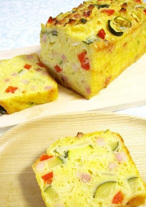 夏野菜と塩レモンのケークサレ-レシピのメイン写真
