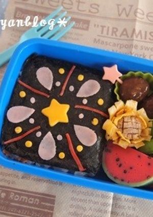 夏デコ弁‼花火のお弁当-レシピのメイン写真