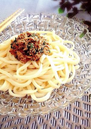 簡単ランチに♬ツナと大葉のうどん-レシピのメイン写真