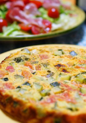 ズッキーニとトマトのスパニッシュオムレツ-レシピのメイン写真