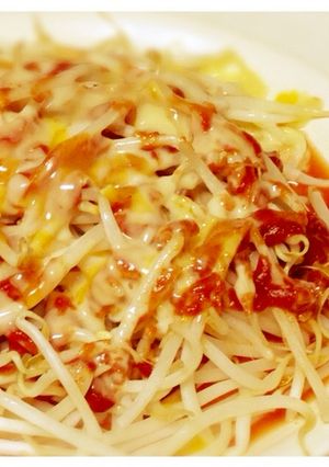 レンジで簡単もやし☆ピザ味⁈-レシピのメイン写真