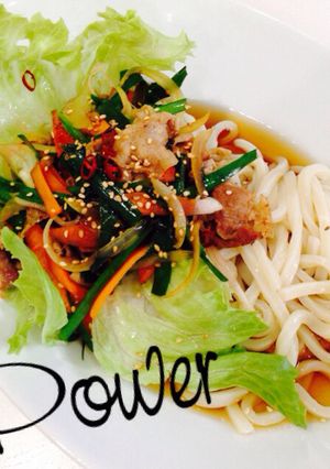 スタミナ☆冷やしうどん！夏バテ解消☆！-レシピのメイン写真