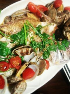 鯛のアクアパッツァ-レシピのメイン写真