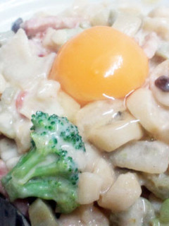 野菜たっぷりカルボナーラ風ショートパスタ-レシピのメイン写真