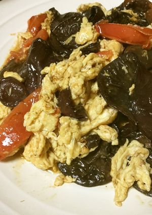 トマトとキクラゲと卵の中華炒め-レシピのメイン写真
