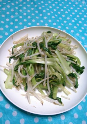 もやし小松菜の塩炒め-レシピのメイン写真