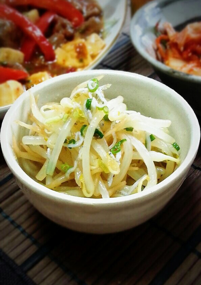 モヤシとちりめんじゃこの簡単和え物♪-レシピのメイン写真